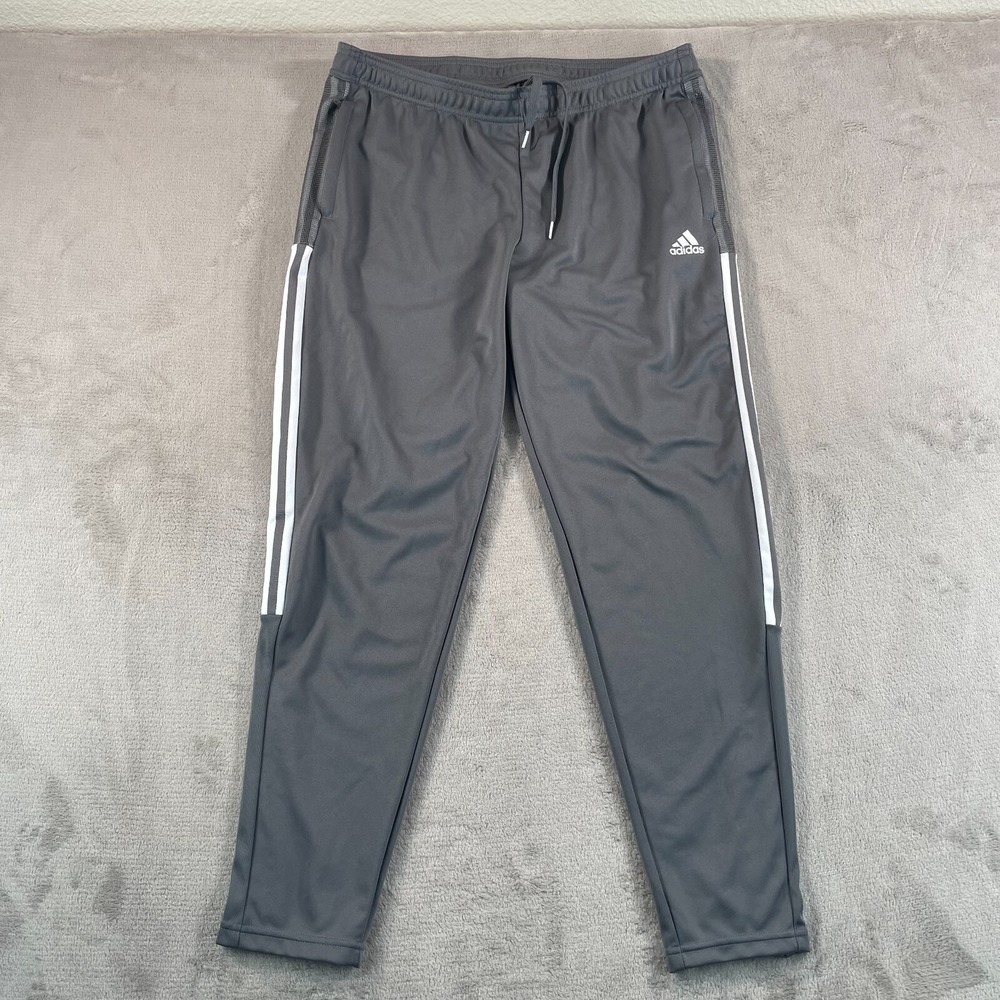 Adidas Aeroready Training Pants Men XL Grey Tapered Athletic Fit Gym NWOT